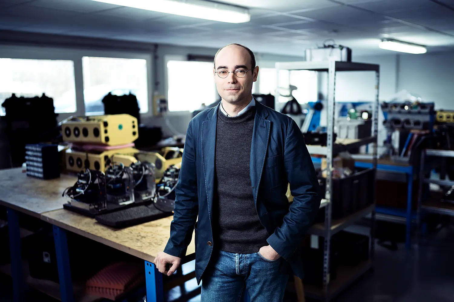 Portrait d'entrepreneur. Portrait de Timothée Penet, CTO et co-fondateur de la startup Elistair. Cette photographie a été réalisée par le photographe Olivier Ramonteu.