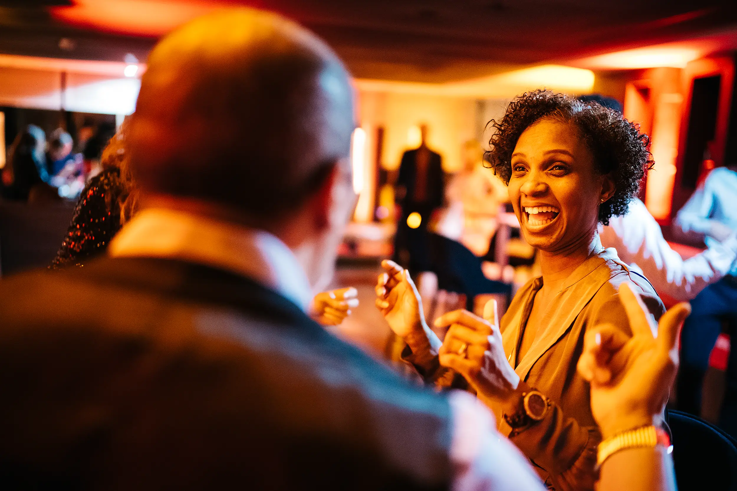 Photographie de participants à un événement d'entreprise