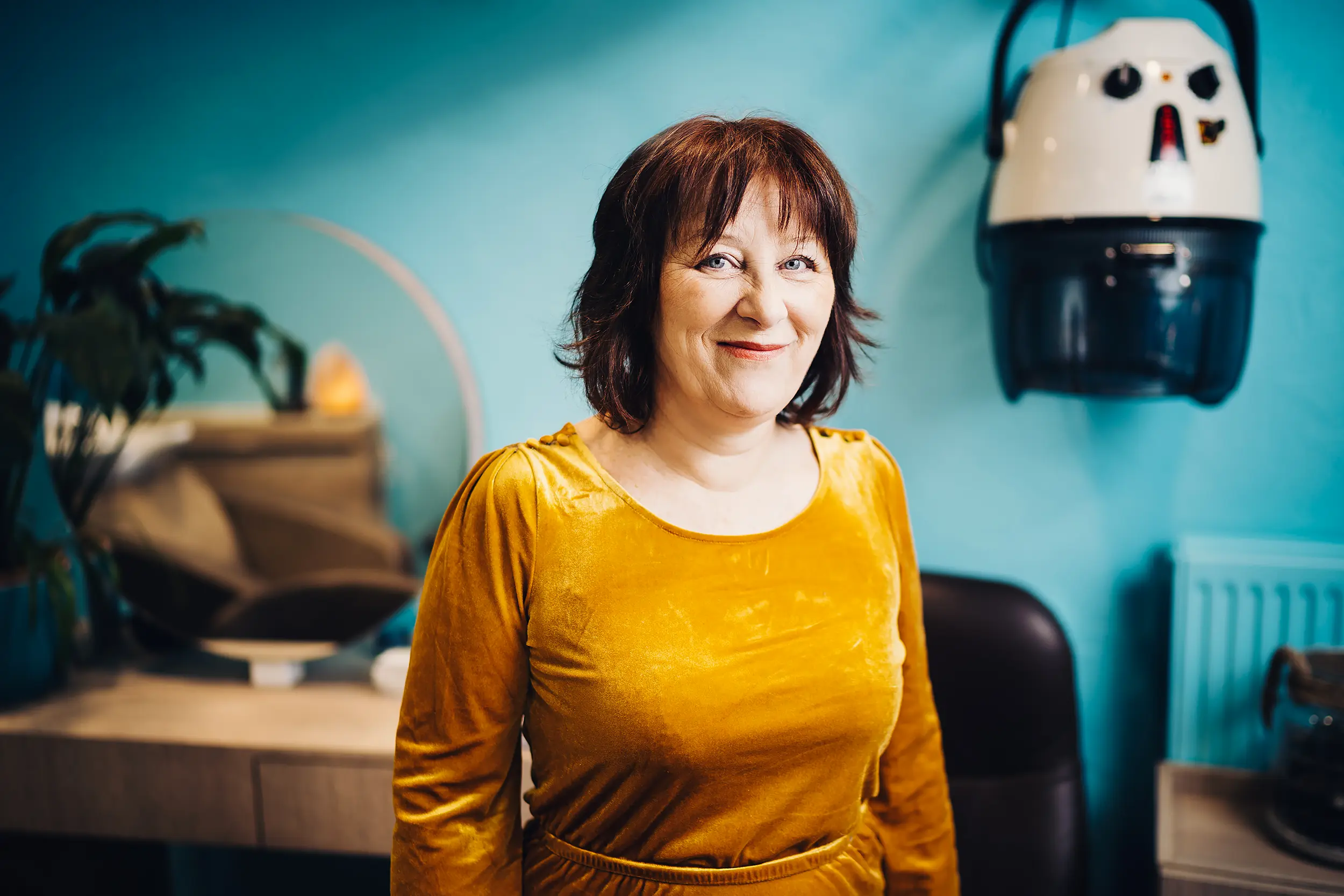 Portrait photographique d'une commerçante lyonnaise